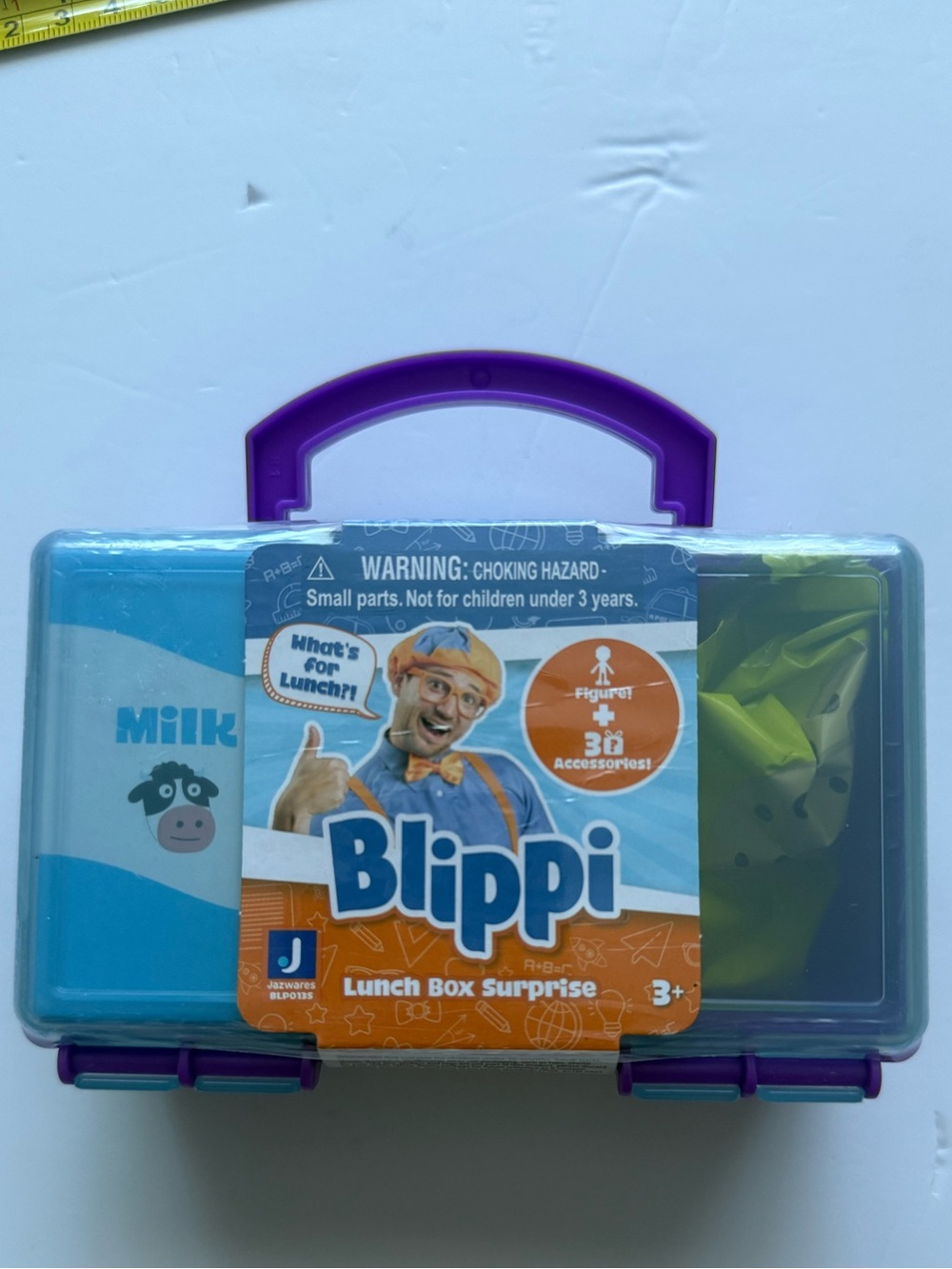 New Blippi Lunch Box Surprise Yellow W/ Exclusive Figure,2 Accessories & More